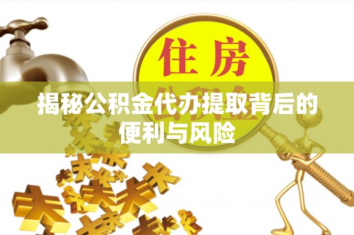湾里揭秘公积金代办提取背后的便利与风险