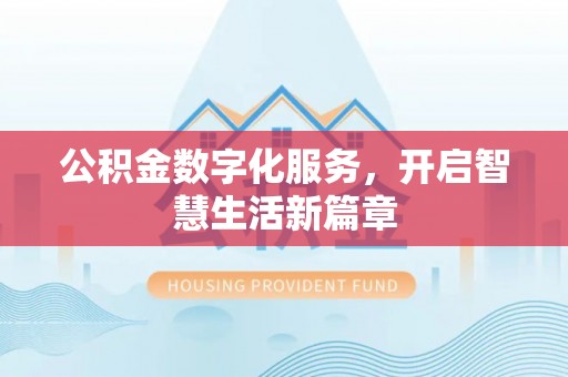 湾里公积金数字化服务，开启智慧生活新篇章