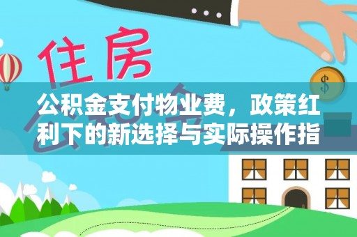 湾里公积金支付物业费，政策红利下的新选择与实际操作指南