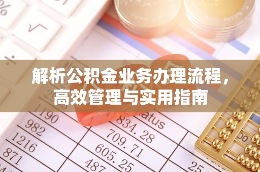 湾里解析公积金业务办理流程，高效管理与实用指南