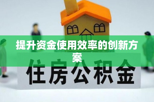 湾里提升资金使用效率的创新方案