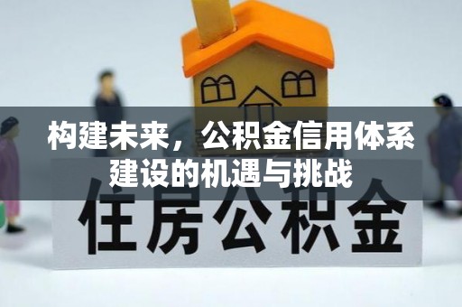 湾里构建未来，公积金信用体系建设的机遇与挑战