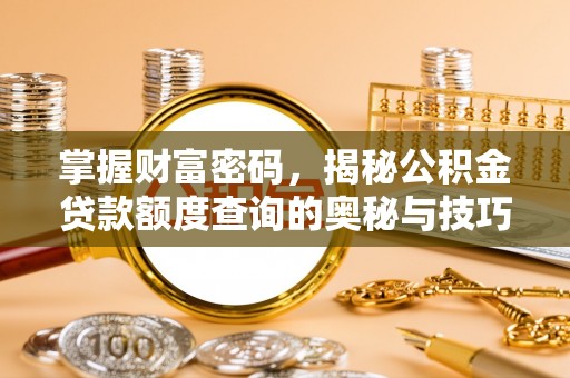 湾里掌握财富密码，揭秘公积金贷款额度查询的奥秘与技巧