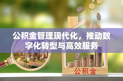 湾里公积金管理现代化，推动数字化转型与高效服务