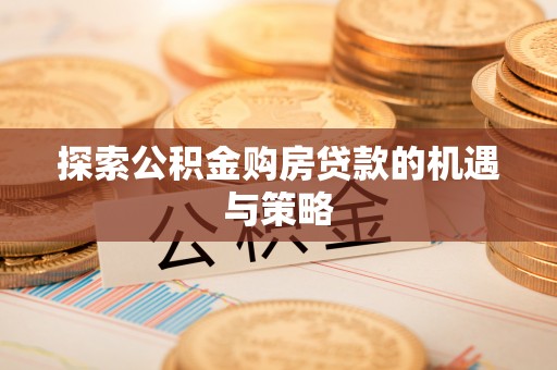 湾里探索公积金购房贷款的机遇与策略