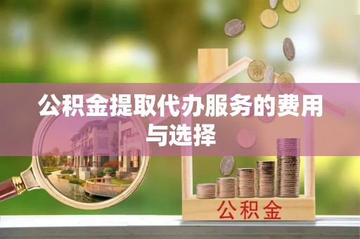 湾里公积金提取代办服务的费用与选择