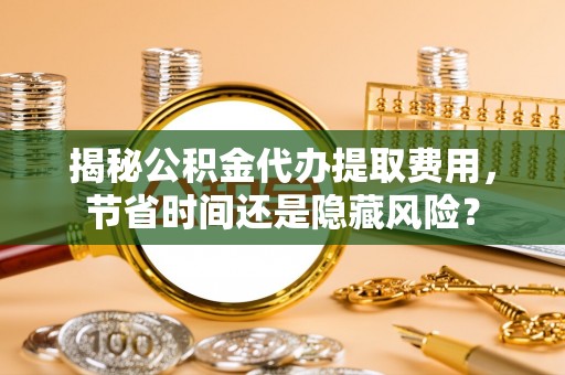 湾里揭秘公积金代办提取费用，节省时间还是隐藏风险？