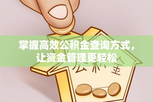 湾里掌握高效公积金查询方式，让资金管理更轻松