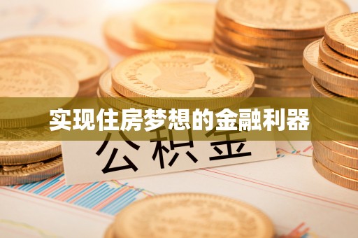 湾里实现住房梦想的金融利器
