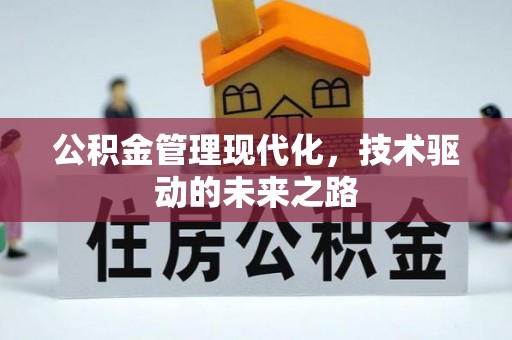 湾里公积金管理现代化，技术驱动的未来之路